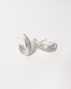Thumbnail Image 4 of HS Edit TEARDROP Sterling Silver Plate & Cubic Zirconia Chunky Half Hoop Earrings