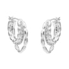 Thumbnail Image 2 of HS Edit CHAINS Sterling Silver & Cubic Zirconia Triple Hoop Earrings