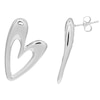 Thumbnail Image 1 of HS Edit HEARTS Sterling Silver Large Abstract Heart Stud Earrings