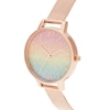 Thumbnail Image 2 of Olivia Burton Rainbow Glitter Rose Gold Tone Bracelet Watch