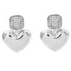 Thumbnail Image 1 of HS Edit HEARTS Sterling Silver Plate & Cubic Zirconia Bubble Heart Drop Earrings