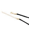 Thumbnail Image 3 of HS Edit HEARTS 18ct Yellow Gold Plated Sterling Silver Abstract Heart Black Cord Necklace