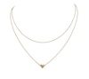 Thumbnail Image 1 of HS Edit HEARTS 18ct Yellow Gold Plated Sterling Silver Layered Hammered Heart Necklace