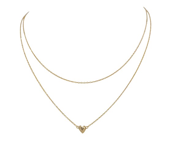 HS Edit HEARTS 18ct Yellow Gold Plated Sterling Silver Layer