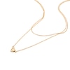Thumbnail Image 2 of HS Edit HEARTS 18ct Yellow Gold Plated Sterling Silver Layered Hammered Heart Necklace