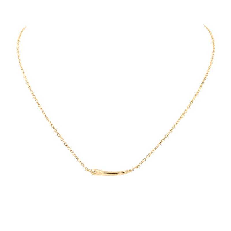 Main Image 1 of HS Edit ORGANIC 18ct Yellow Gold Plated Sterling Silver Abstract Organic Bar Necklace