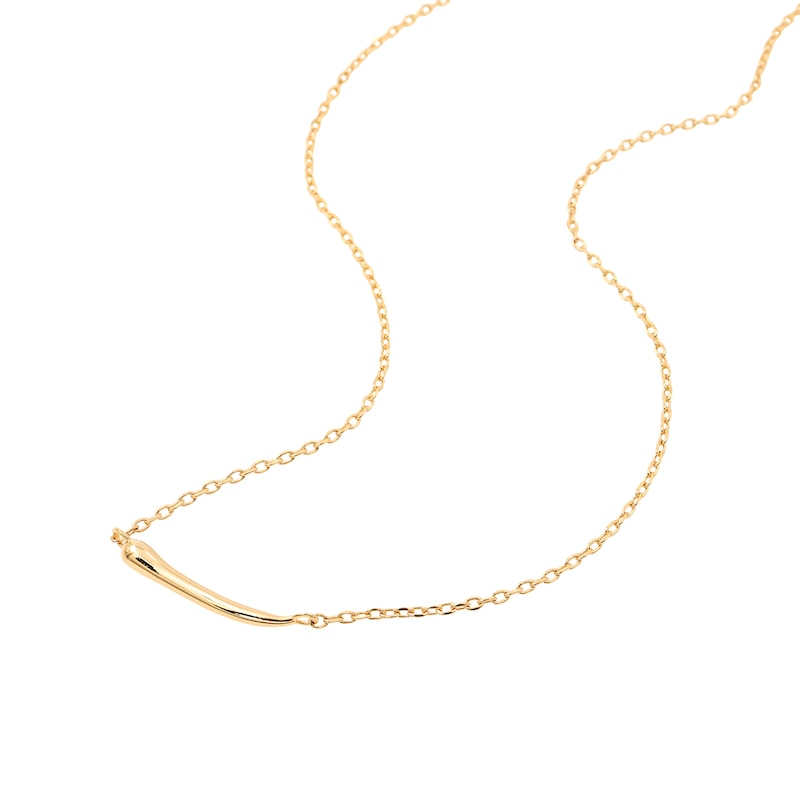Main Image 2 of HS Edit ORGANIC 18ct Yellow Gold Plated Sterling Silver Abstract Organic Bar Necklace