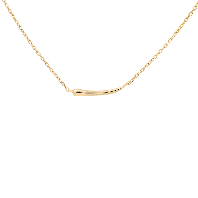 Main Image 4 of HS Edit ORGANIC 18ct Yellow Gold Plated Sterling Silver Abstract Organic Bar Necklace