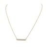 Thumbnail Image 1 of HS Edit T-BAR 18ct Yellow Gold Plated Sterling Silver & Cubic Zirconia Accent Bar Necklace