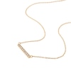 Thumbnail Image 2 of HS Edit T-BAR 18ct Yellow Gold Plated Sterling Silver & Cubic Zirconia Accent Bar Necklace