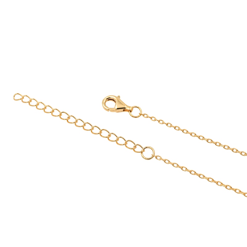 Main Image 3 of HS Edit T-BAR 18ct Yellow Gold Plated Sterling Silver & Cubic Zirconia Accent Bar Necklace
