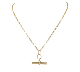 HS Edit T-BAR 18ct Yellow Gold Plated Sterling Silver Medium T-Bar Necklace