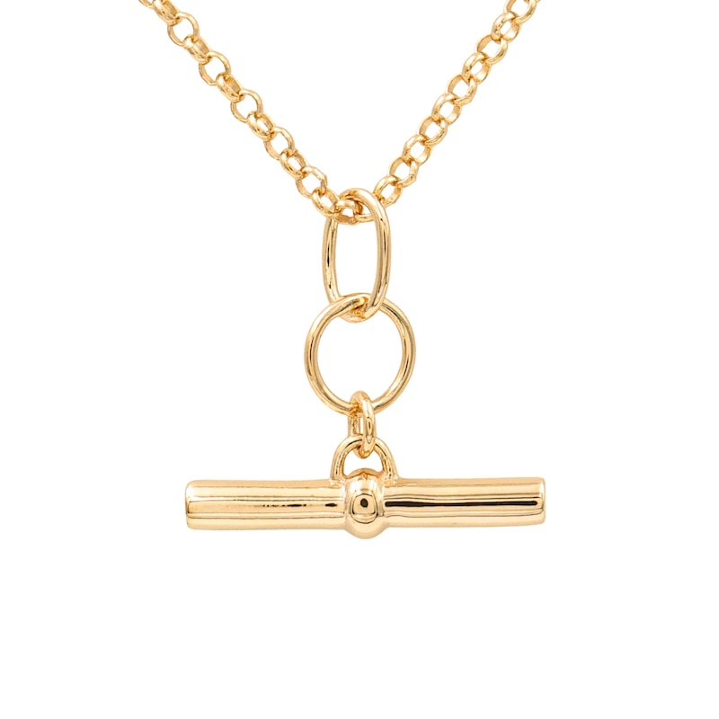 Main Image 2 of HS Edit T-BAR 18ct Yellow Gold Plated Sterling Silver Medium T-Bar Necklace