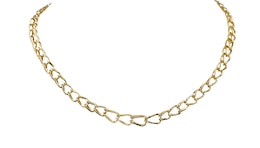 HS Edit CHAINS 18ct Yellow Gold Plate & Cubic Zirconia Large Link Chain Necklace