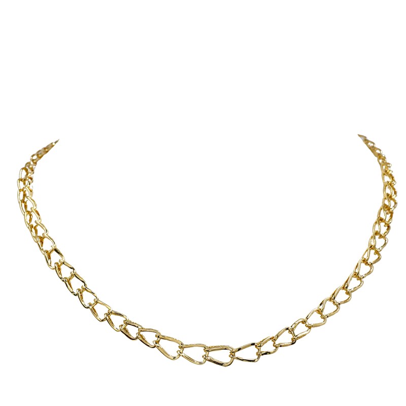 Main Image 1 of HS Edit CHAINS 18ct Yellow Gold Plate & Cubic Zirconia Large Link Chain Necklace