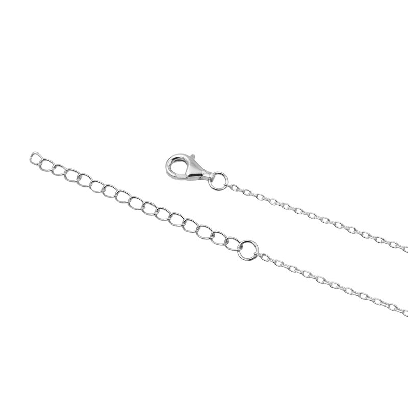 Main Image 3 of HS Edit T-BAR Sterling Silver & Cubic Zirconia Accent Bar Necklace