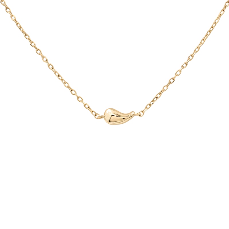 Main Image 2 of HS Edit TEARDROP 18ct Yellow Gold Plated Sterling Silver Teardrop Pendant Necklace