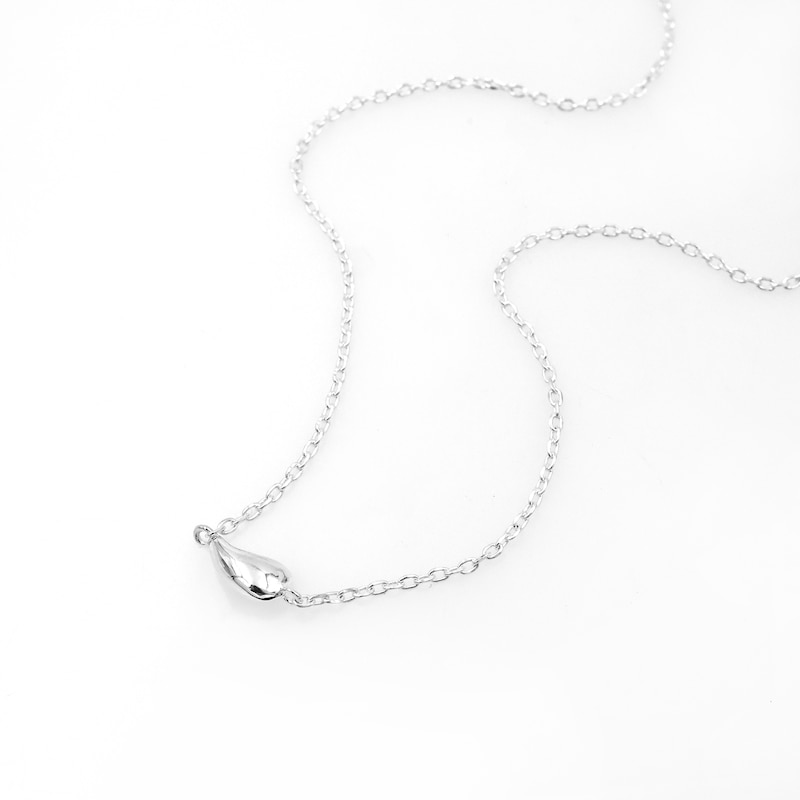 Main Image 2 of HS Edit TEARDROP Sterling Silver Teardrop Pendant Necklace