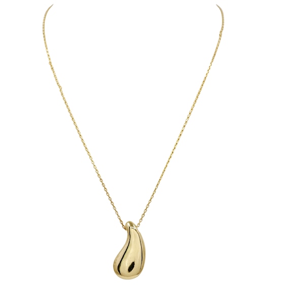 HS Edit TEARDROP 18ct Yellow Gold Plated Large Teardrop Pendant Necklace