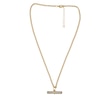 Thumbnail Image 1 of HS Edit T-BAR 18ct Yellow Gold Plated Large Cubic Zirconia T-Bar Pendant Necklace