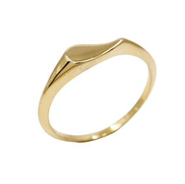 HS Edit TEARDROP 18ct Yellow Gold Plated Sterling Silver Teardrop Ring