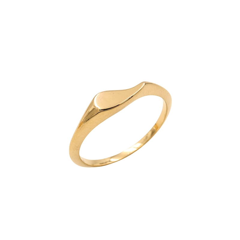 Main Image 2 of HS Edit TEARDROP 18ct Yellow Gold Plated Sterling Silver Teardrop Ring