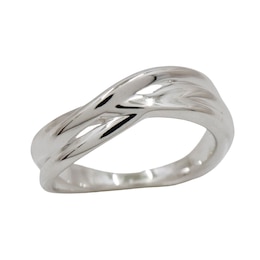 HS Edit ORGANIC Sterling Silver Abstract Organic Entwined Ring