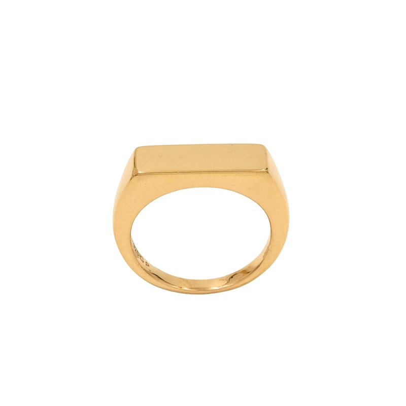 Main Image 4 of HS Edit T-BAR 18ct Yellow Gold Plated Sterling Silver T-Bar Ring