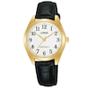 Thumbnail Image 0 of Lorus Dress Ladies' Gold Tone Case Black Leather Strap Watch