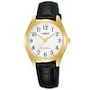 Thumbnail Image 1 of Lorus Dress Ladies' Gold Tone Case Black Leather Strap Watch