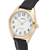 Thumbnail Image 1 of Lorus Dress Ladies' Gold Tone Case Black Leather Strap Watch