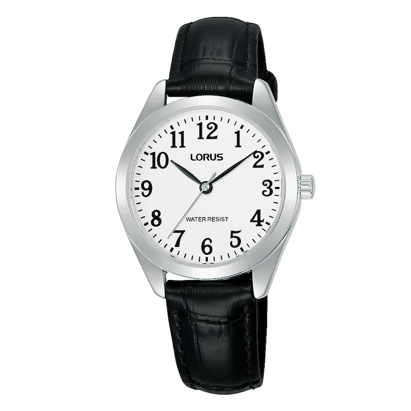 Lorus Dress Ladies' Black Leather Strap Watch