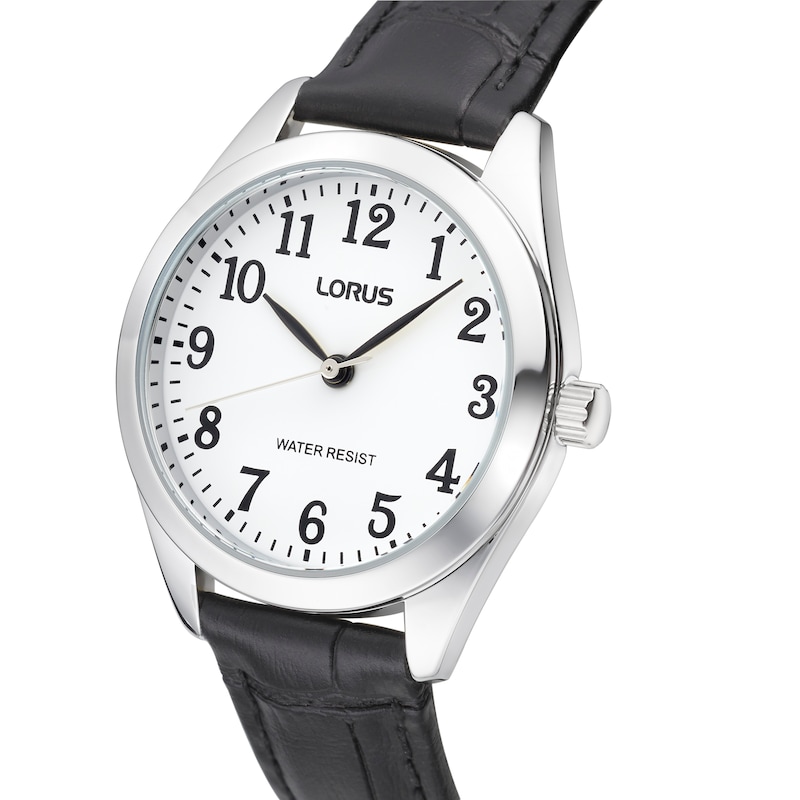 Lorus Dress Ladies' Black Leather Strap Watch