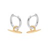 Thumbnail Image 2 of HS Edit ORGANIC 18ct Yellow Gold Plate & Sterling Silver Organic T-Bar Hoop Earrings