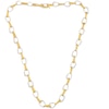 Thumbnail Image 1 of HS Edit ORGANIC Sterling Silver & 18ct Yellow Gold Plated Large Organic Link T-Bar Necklace