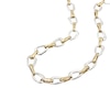 Thumbnail Image 2 of HS Edit ORGANIC Sterling Silver & 18ct Yellow Gold Plated Large Organic Link T-Bar Necklace
