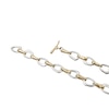 Thumbnail Image 3 of HS Edit ORGANIC Sterling Silver & 18ct Yellow Gold Plated Large Organic Link T-Bar Necklace