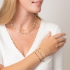 Thumbnail Image 5 of HS Edit ORGANIC Sterling Silver & 18ct Yellow Gold Plated Large Organic Link T-Bar Necklace