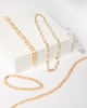 Thumbnail Image 8 of HS Edit ORGANIC Sterling Silver & 18ct Yellow Gold Plated Large Organic Link T-Bar Necklace