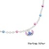 Thumbnail Image 2 of Disney Stitch Sterling Silver Pink & Blue Charm Bracelet