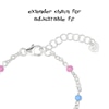 Thumbnail Image 3 of Disney Stitch Sterling Silver Pink & Blue Charm Bracelet