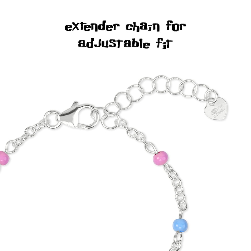 Main Image 3 of Disney Stitch Sterling Silver Pink & Blue Charm Bracelet