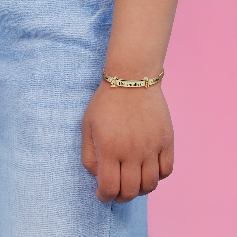 Main Image 3 of Disney Winnie The Pooh Sterling Silver Gold Plate Expandable Bangle Bracelet