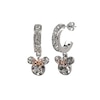 Thumbnail Image 2 of Disney Minnie Mouse Sterling Silver Crystal Sparkle Hoop Earrings