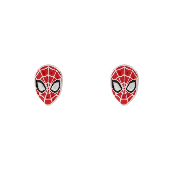 Disney Marvel Spiderman Sterling Silver Enamel Earrings