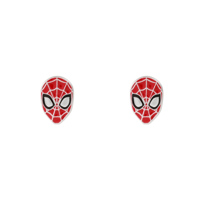 Main Image 1 of Disney Marvel Spiderman Sterling Silver Enamel Earrings