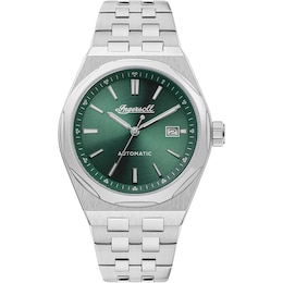 Ingersoll 1892 The Rider Automatic Men's Green Dial Stainless Steel Bracelet Watch