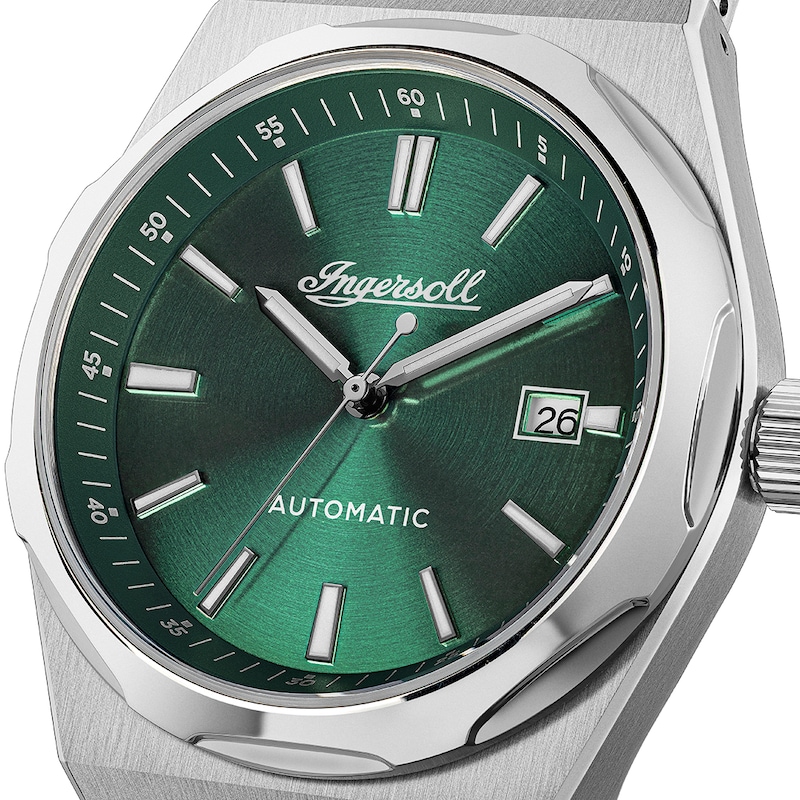 Main Image 2 of Ingersoll 1892 The Rider Automatic Men's Green Dial Stainless Steel Bracelet Watch