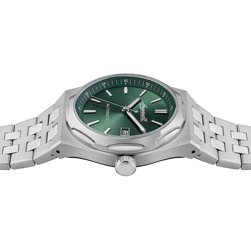 Main Image 3 of Ingersoll 1892 The Rider Automatic Men's Green Dial Stainless Steel Bracelet Watch