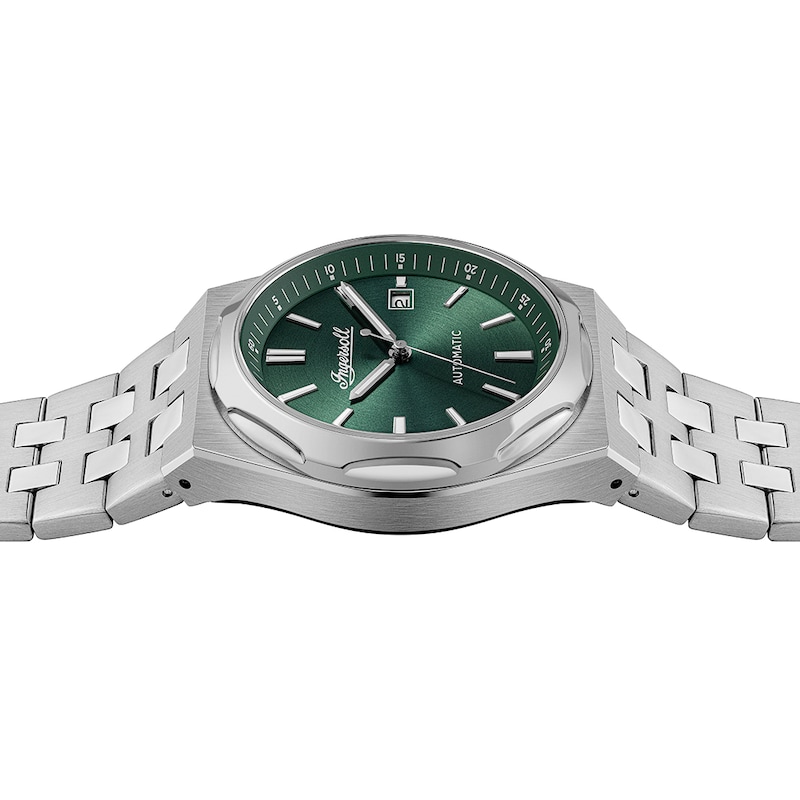Main Image 4 of Ingersoll 1892 The Rider Automatic Men's Green Dial Stainless Steel Bracelet Watch